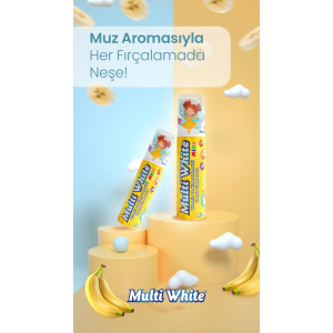MULTİ WHİTE DİŞ MACUNU ÇOCUK 50 ML MUZLU AROM.