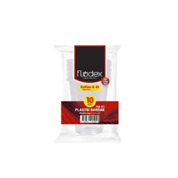 FLODEX PLASTİK BARDAK 180CC 10 LU EKO